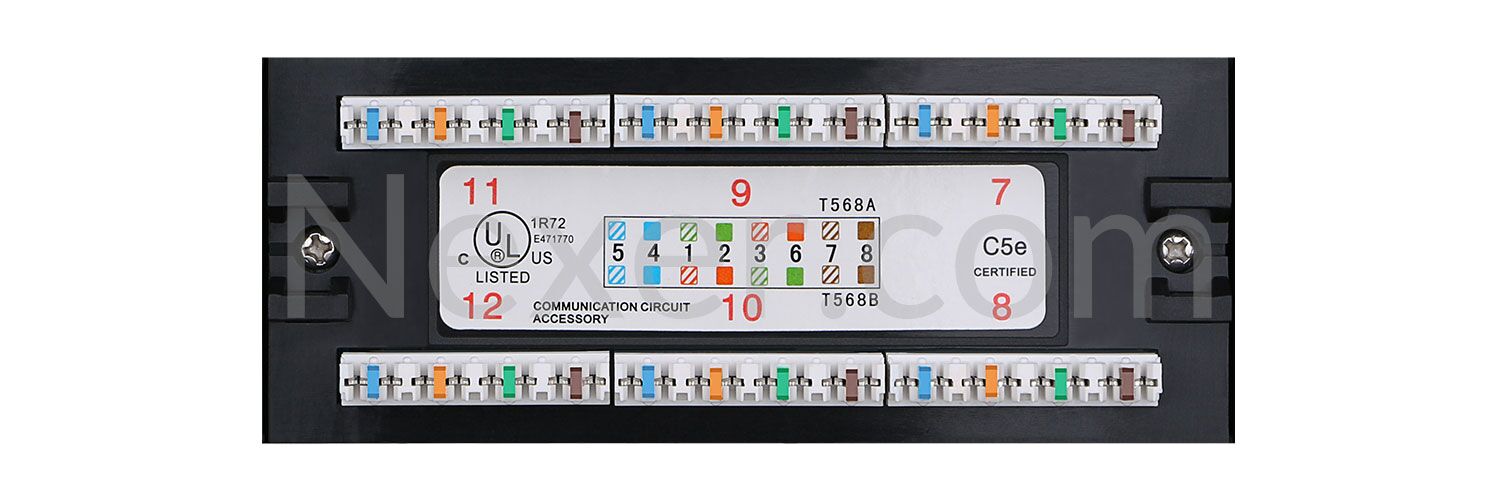 Cat5e Patch Panel 1U 24 Port Rack Mount-4
