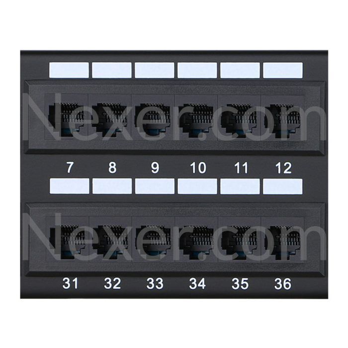 Cat5e Patch Panel, 2U 48 Port, Rack Mount - Nexer.com