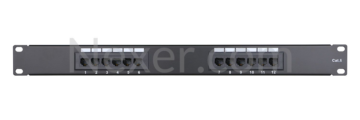 Cat6 Patch Panel 1U 12 Port Rack Mount-1